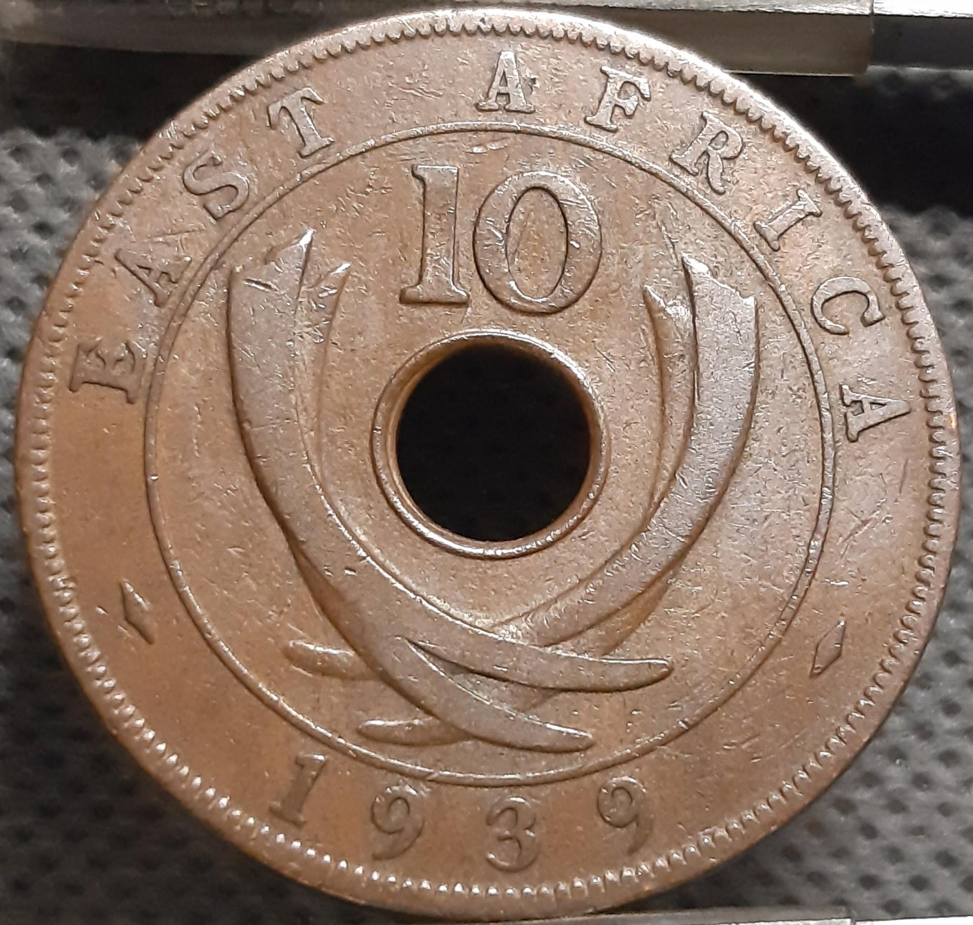 Britų Rytų Afrika 10 Centų 1939 KN KM#26 (2195)