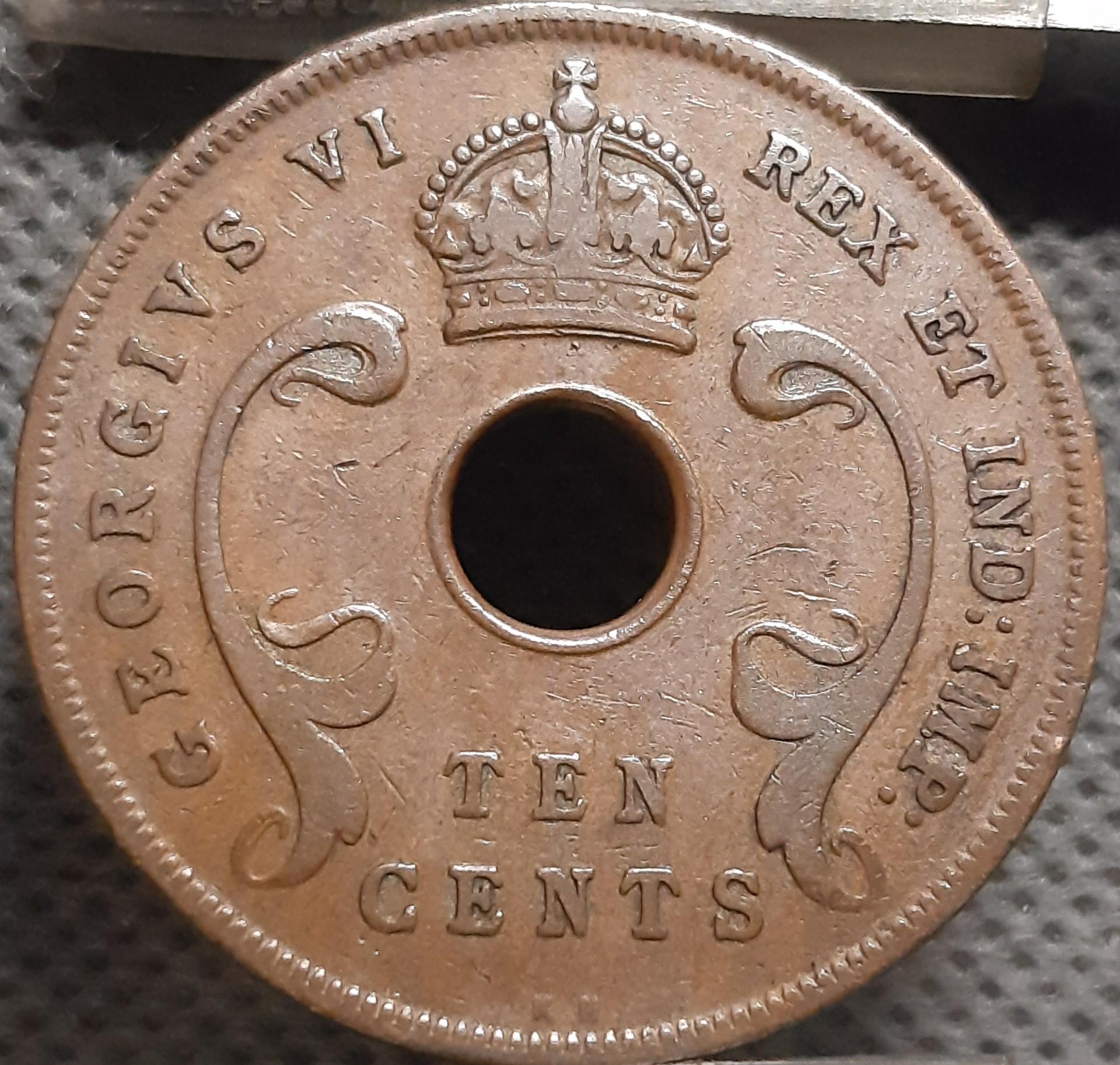 Britų Rytų Afrika 10 Centų 1939 KN KM#26 (2195)