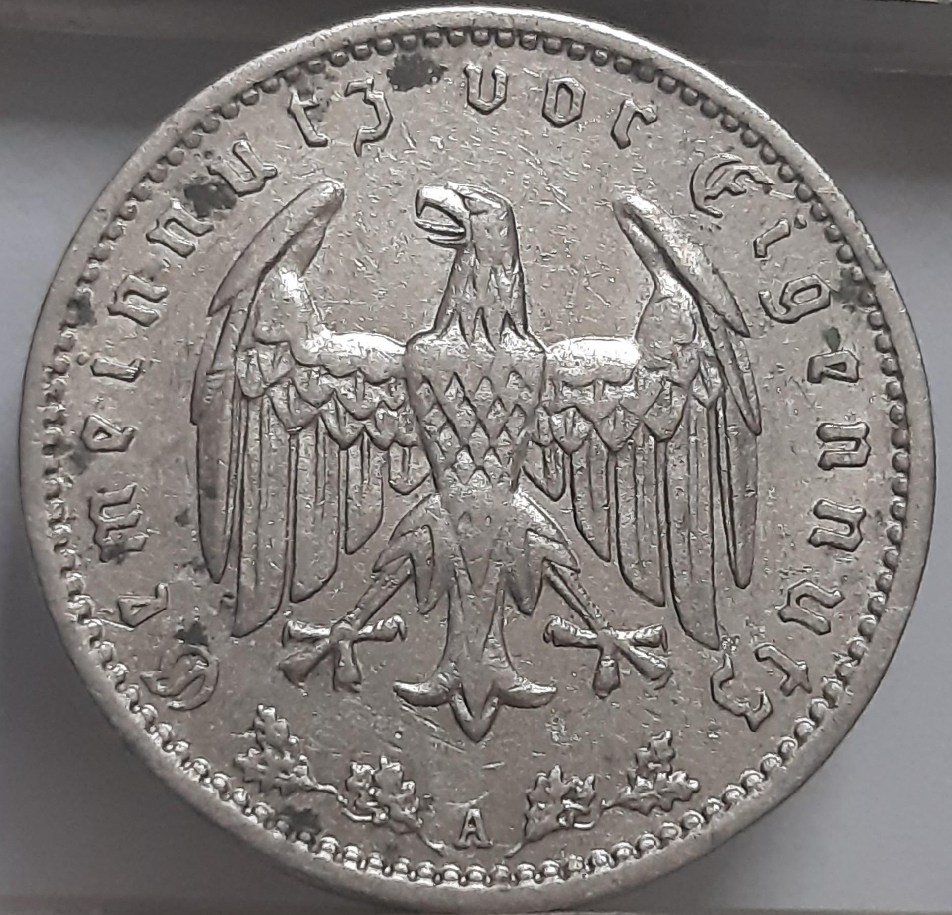 Trečiasis Reichas 1 Reichsmarkė 1936 A KM#78 (2231