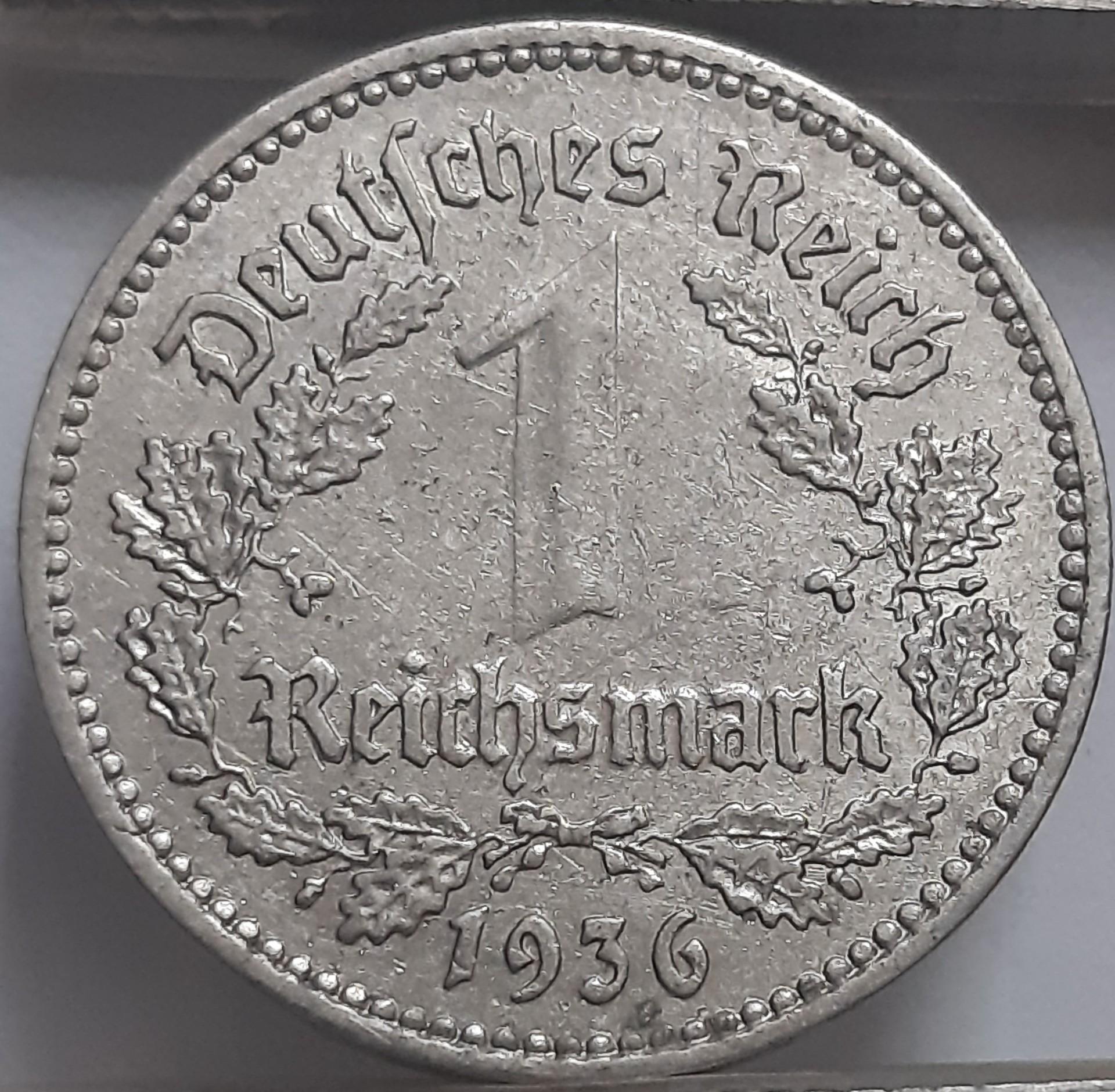 Trečiasis Reichas 1 Reichsmarkė 1936 A KM#78 (2231