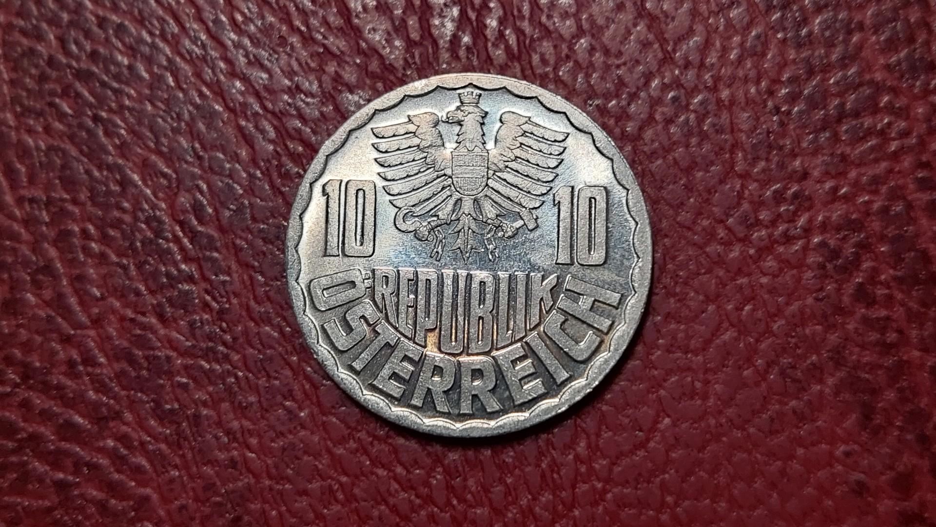 Austrija 10 grošenų, 1964 KM# 2878