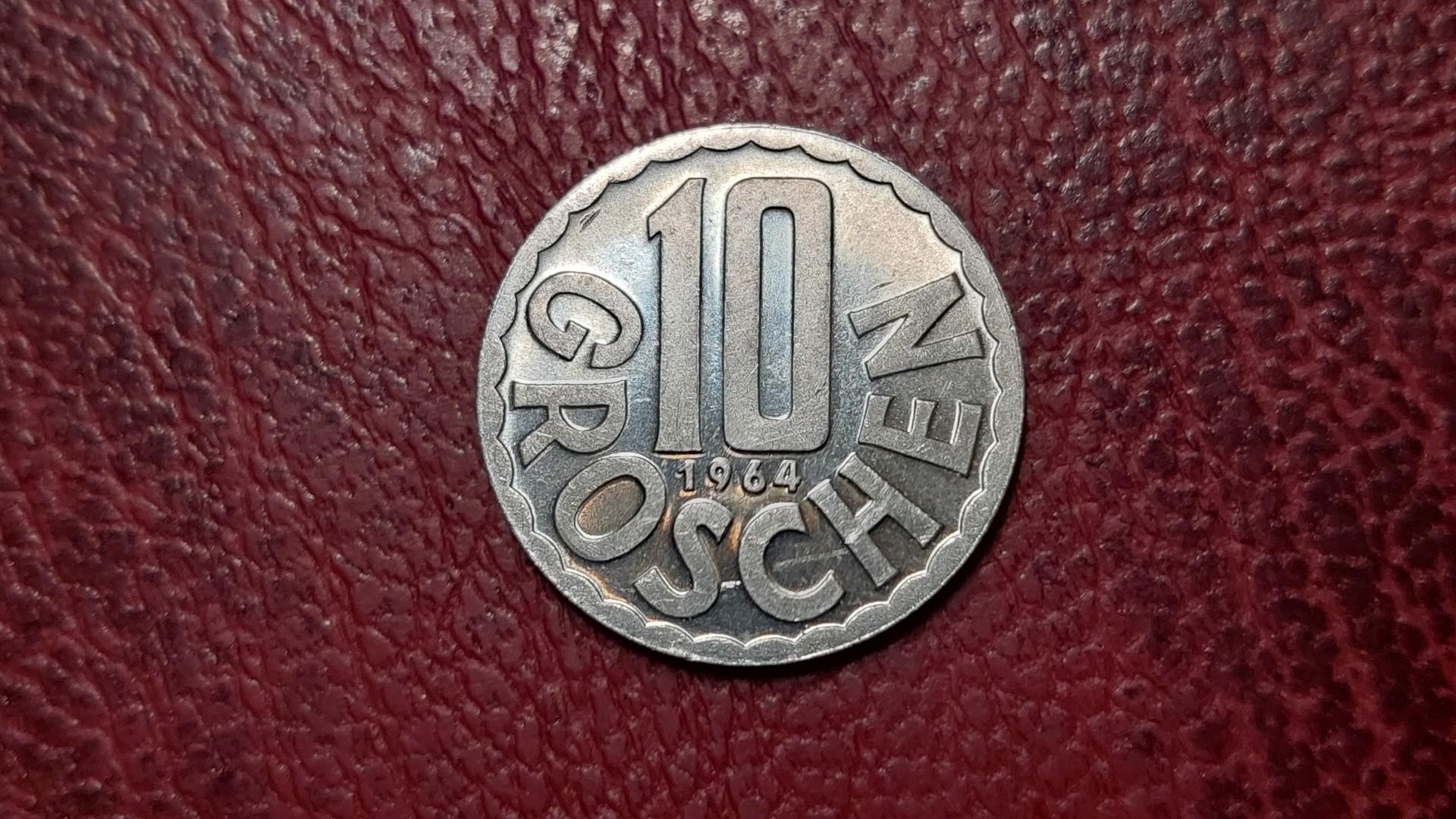 Austrija 10 grošenų, 1964 KM# 2878