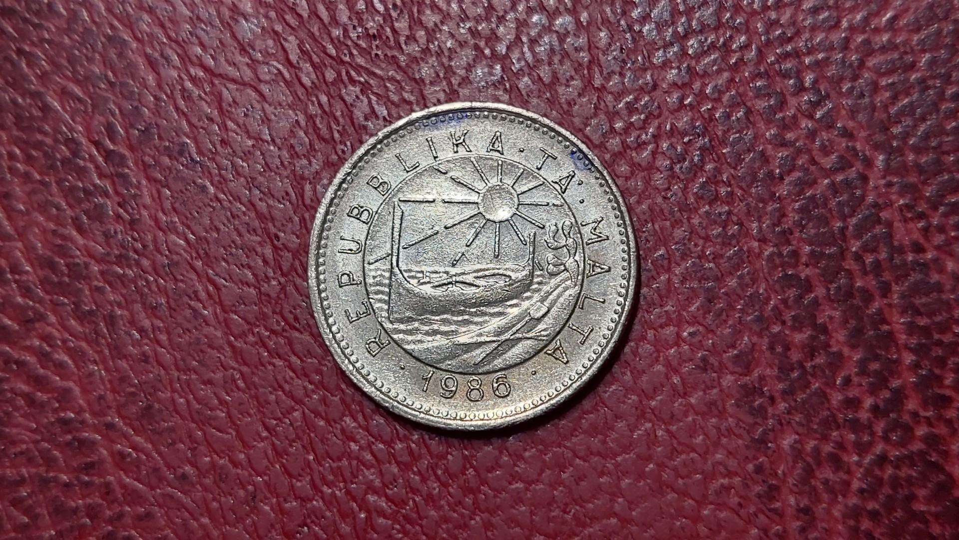 Malta 5 centai, 1986 KM# 77