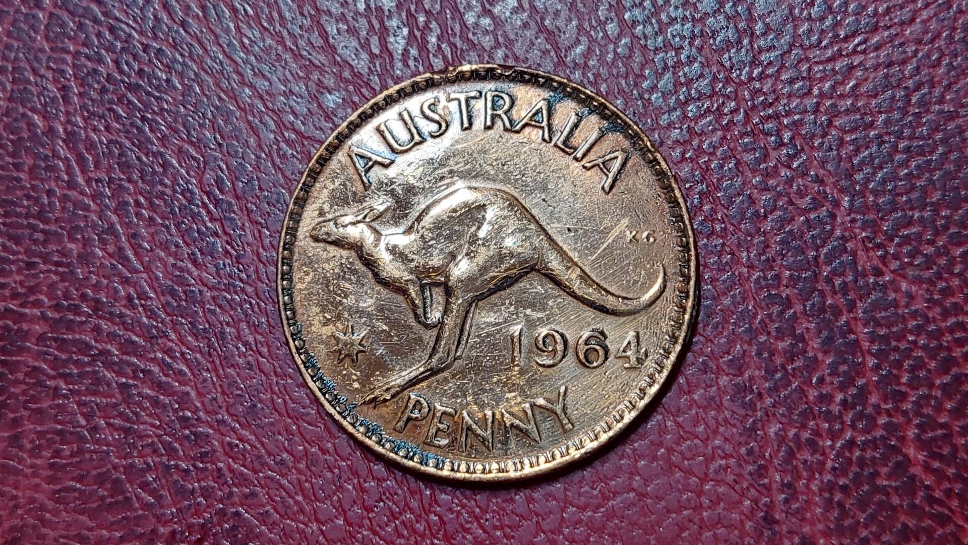 Australija 1 pensas, 1964 KM# 56