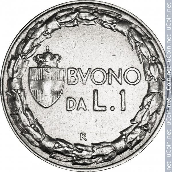 1 lira Italija, 1922m.