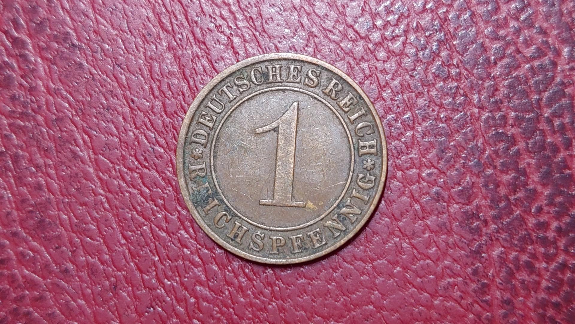 Vokietija 1 reichspfenigas, 1935J KM# 37