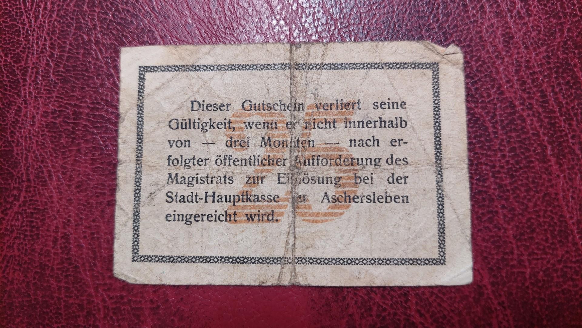 25 Pfennig 1917.04.14 Aschersleben Notgeld retas