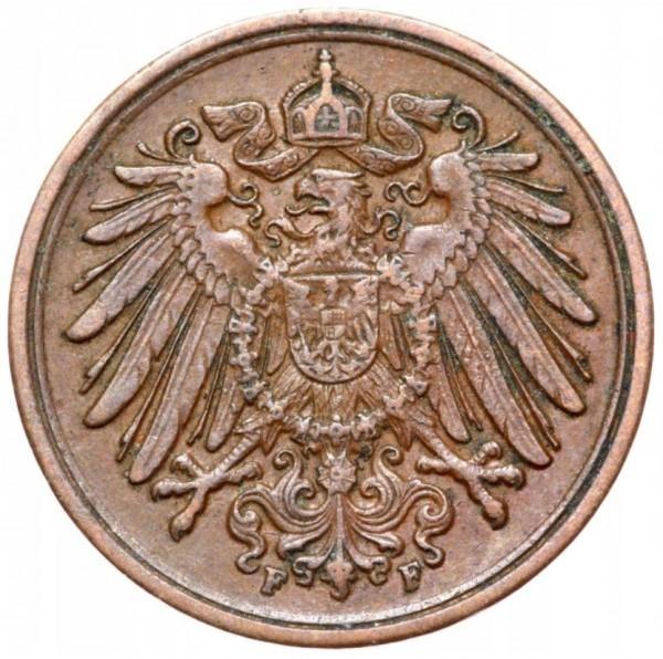 1 pfenigas Vokietija, 1912m. F