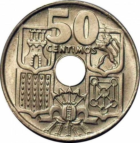 50 centimų Ispanija, 1949m.