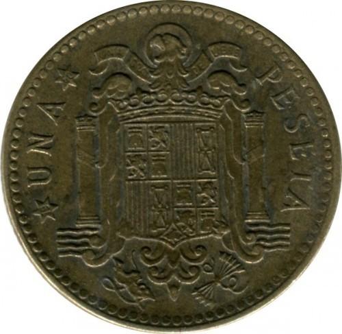 1 peseta, Ispanija. 1947m.