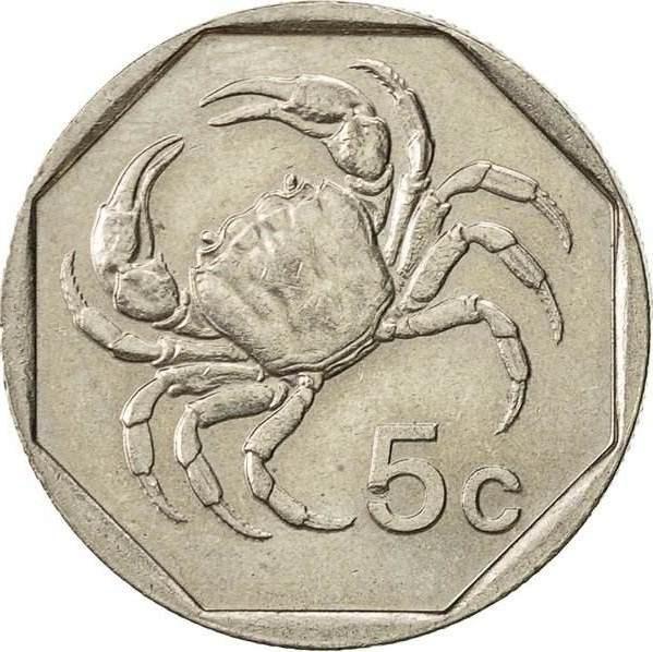5 centai, Malta. 1991m.