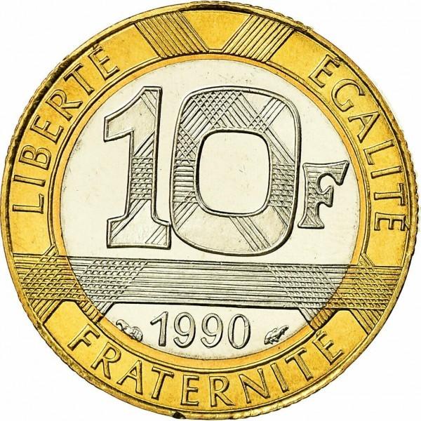10 frankų Prancūzija, 1990m.