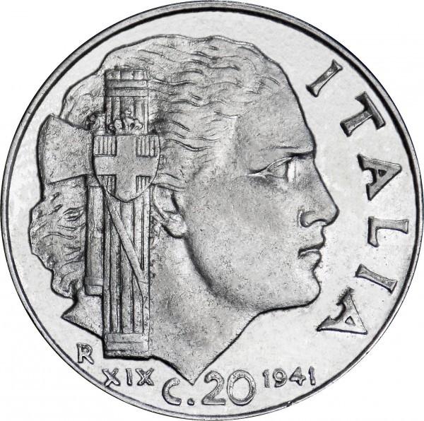 20 čentezimų Italija, 1941m.