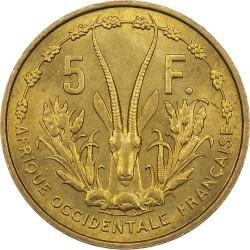 5 Frankai, Prancūzijos Vakarų Afrika. 1956m.