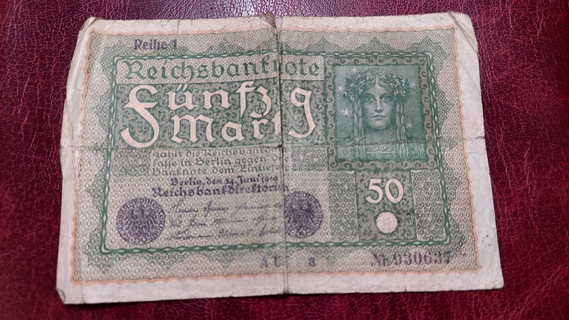 50 Mark 1919.06.24 Vokietija P-66a.1