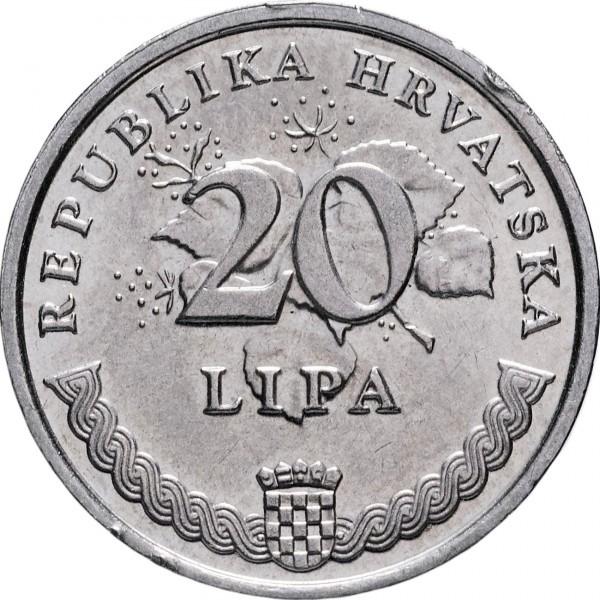 20 lipų Kroatija. 2007m.