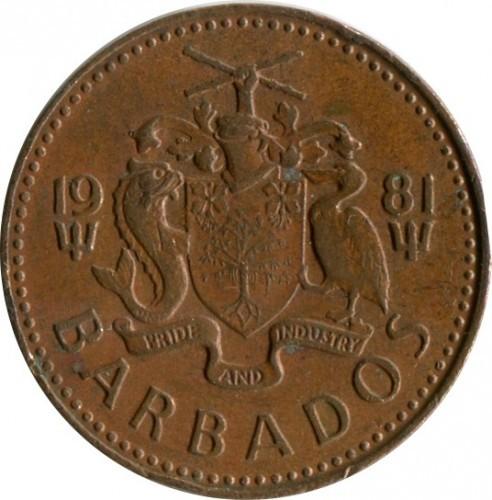 1 centas Barbadosas, 1981m.