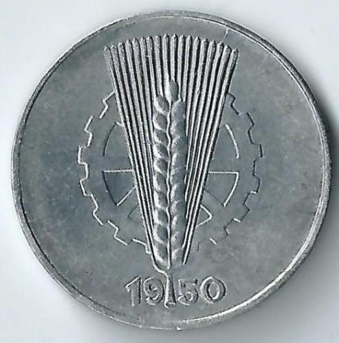 10 pfenigų, VDR. 1950m. A