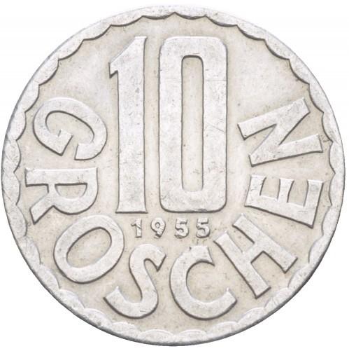 10 grošenų Austrija, 1955m.