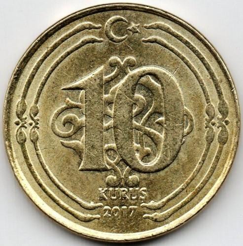10 kurušų Turkija. 2017 m.