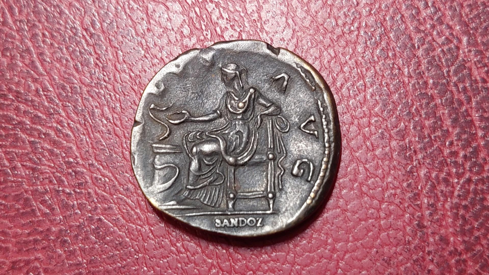 Sena moneta Sandoz (kopija?) 24-25mm