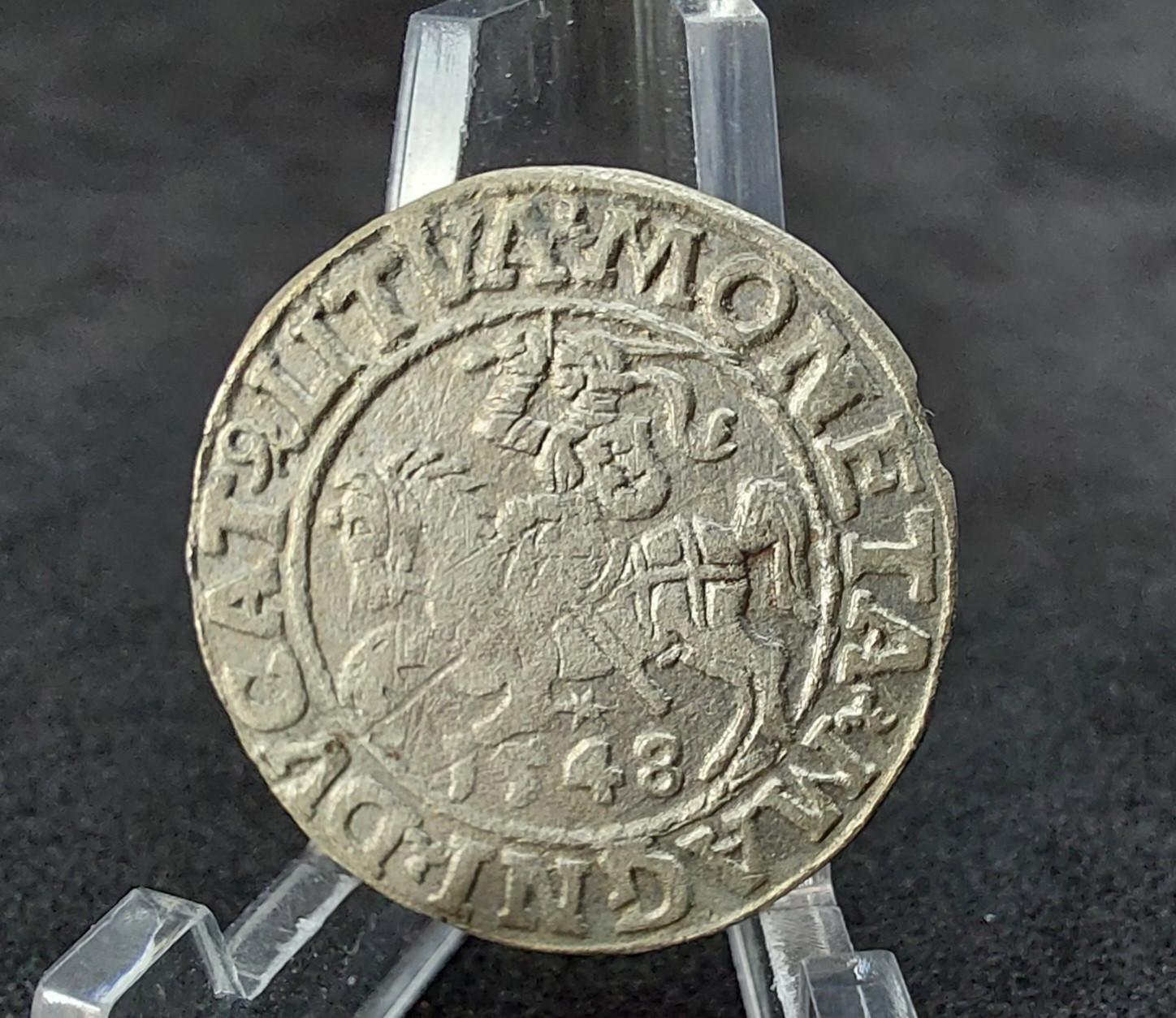 Gražus Lietuviškas Žygimanto Augusto Pusgrašis 1548