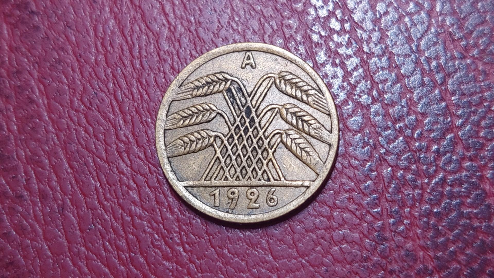Vokietija 5 reichspfenigai, 1926A KM# 39