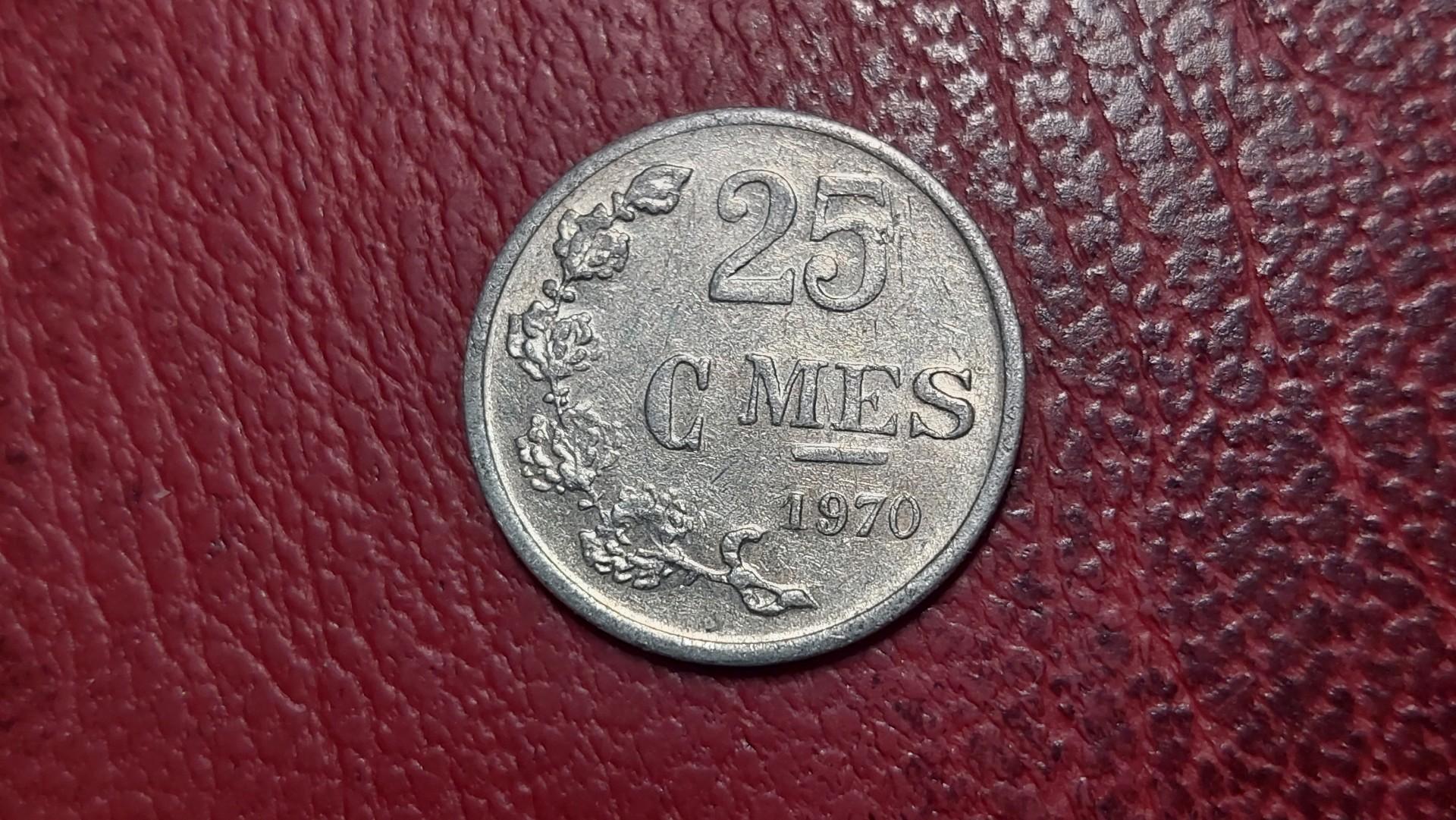 Liuksemburgas 25 santimai, 1970 KM# 45a