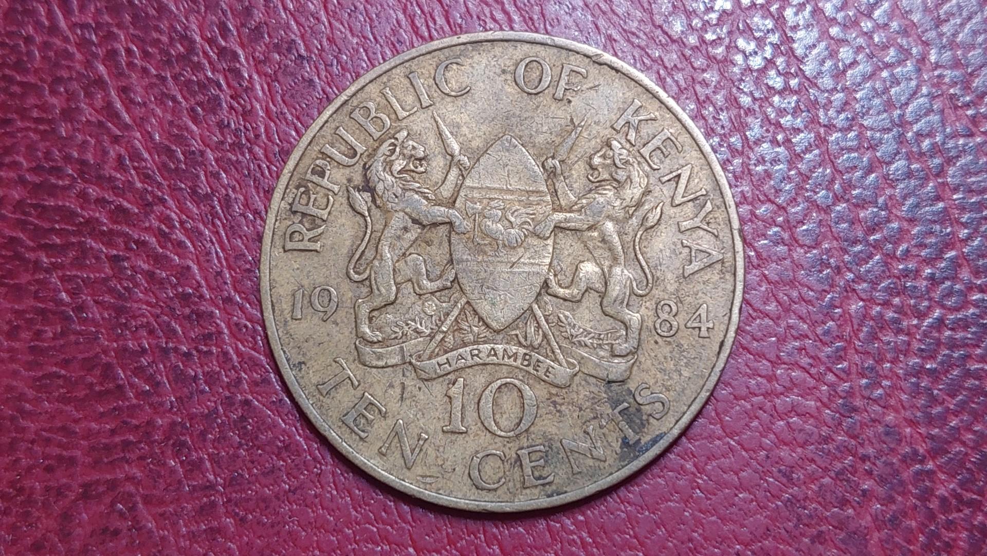 Kenija 10 centų, 1984 KM# 18