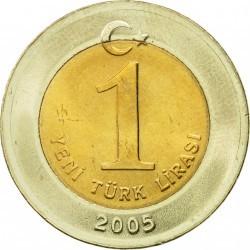 1  naujoji lira. Turkija. 2005m.