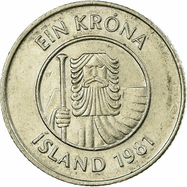 1 krona.Islandija. 1981m.