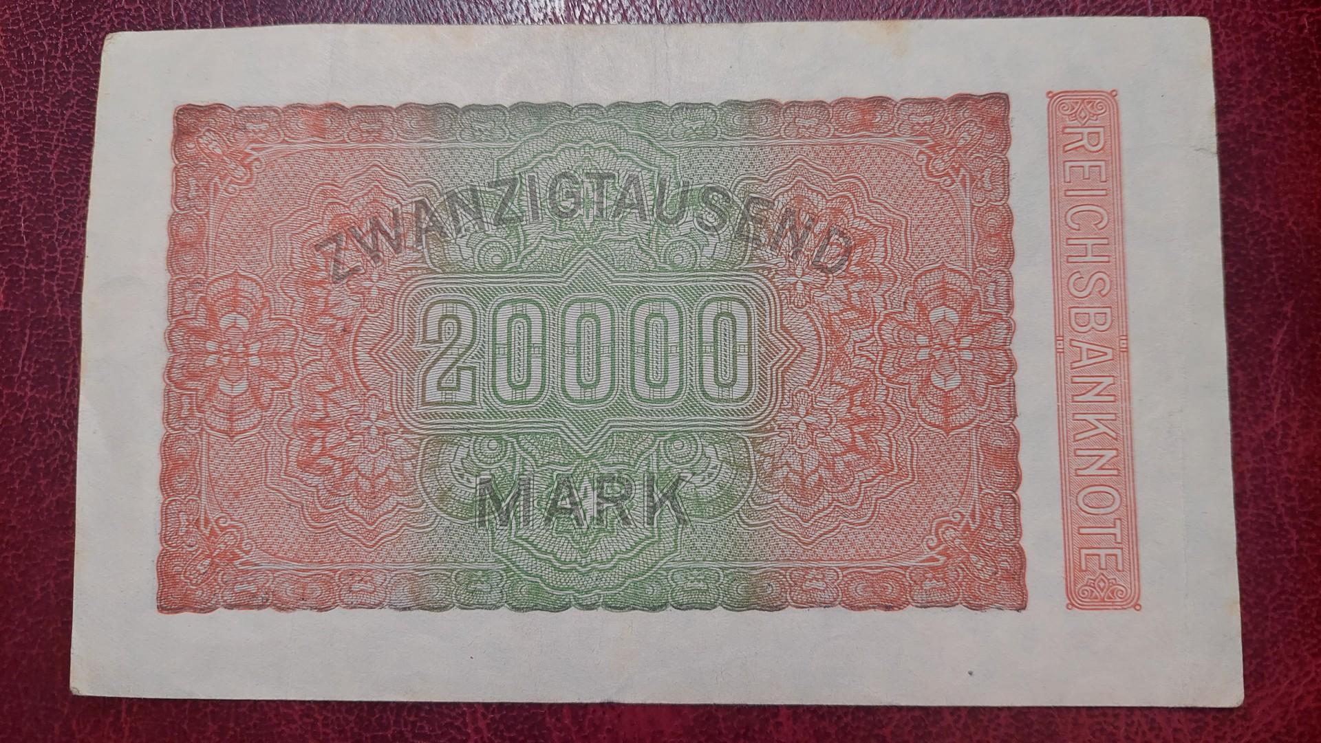 20,000 Mark 1923.02.20 Vokietija P-85a.2