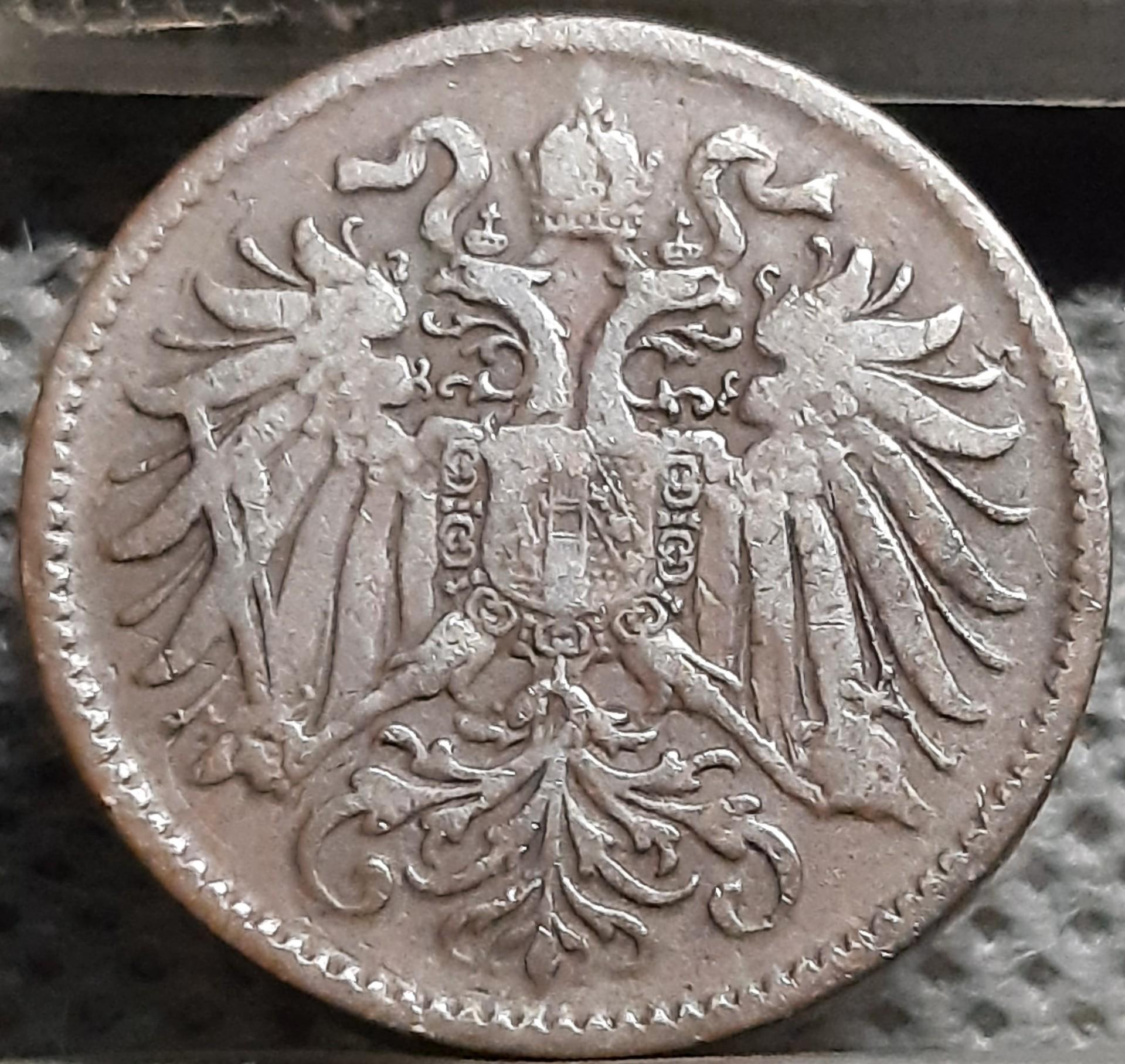 Austrija 2 Heleriai 1893 KM#2801 Bronza (2269)