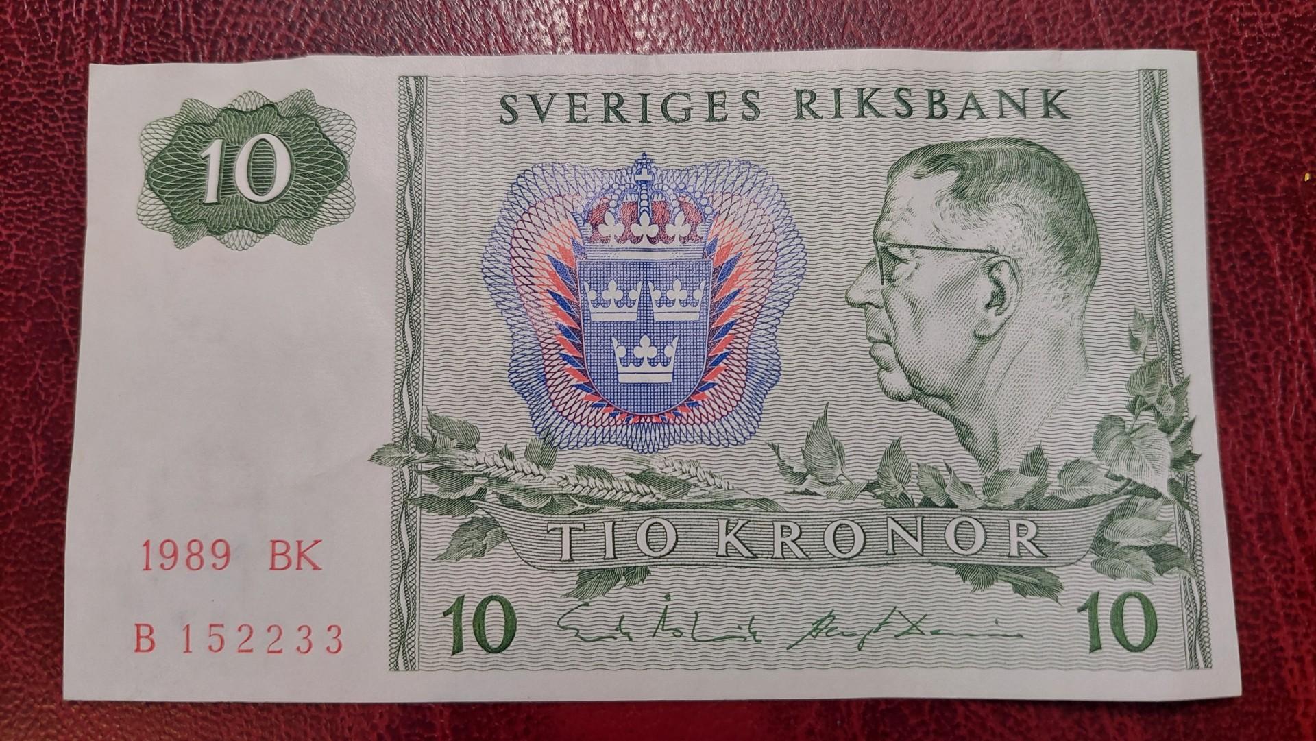 10 Kronor 1989 Švedija P-52e.7