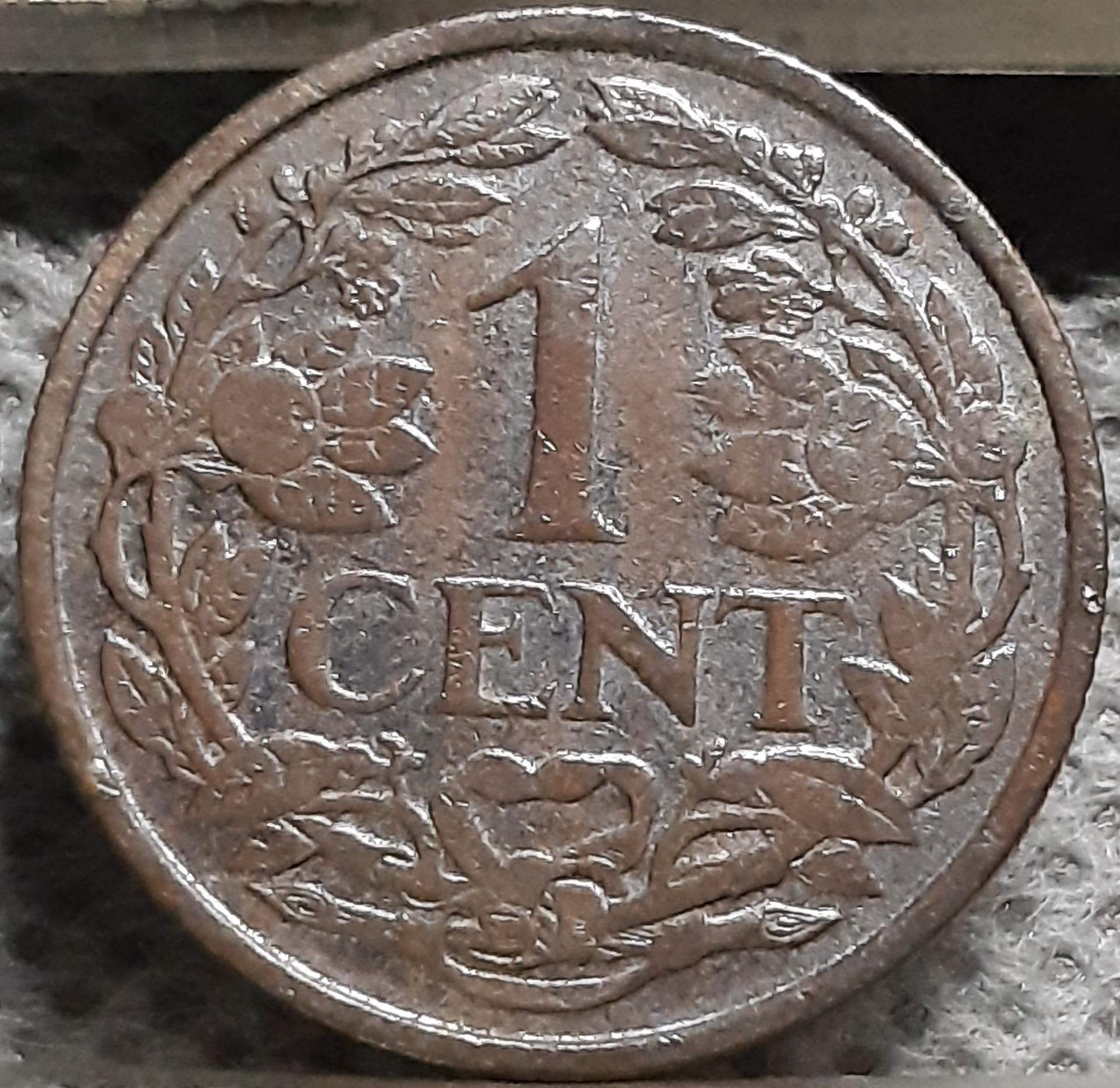 Nyderlandai 1 Centas 1920 KM#152 Bronza (2274)