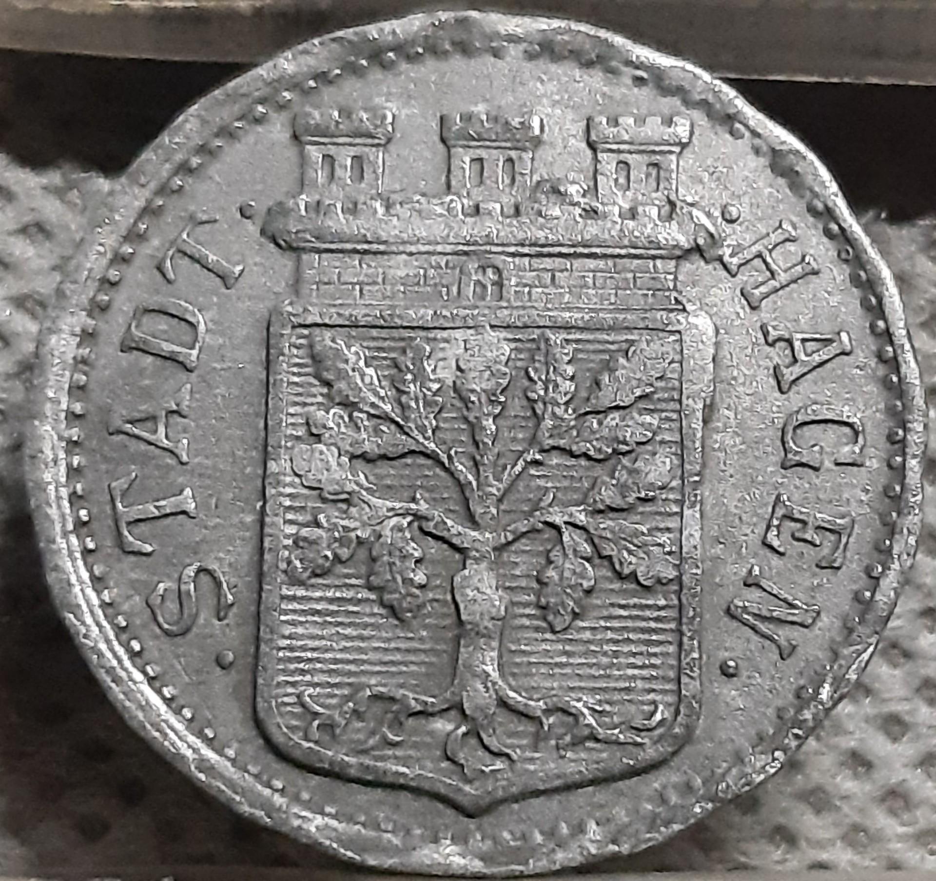 Vokietija - Hagen 10 Pfenigų 1917 Cinkas N#31946 (2325)