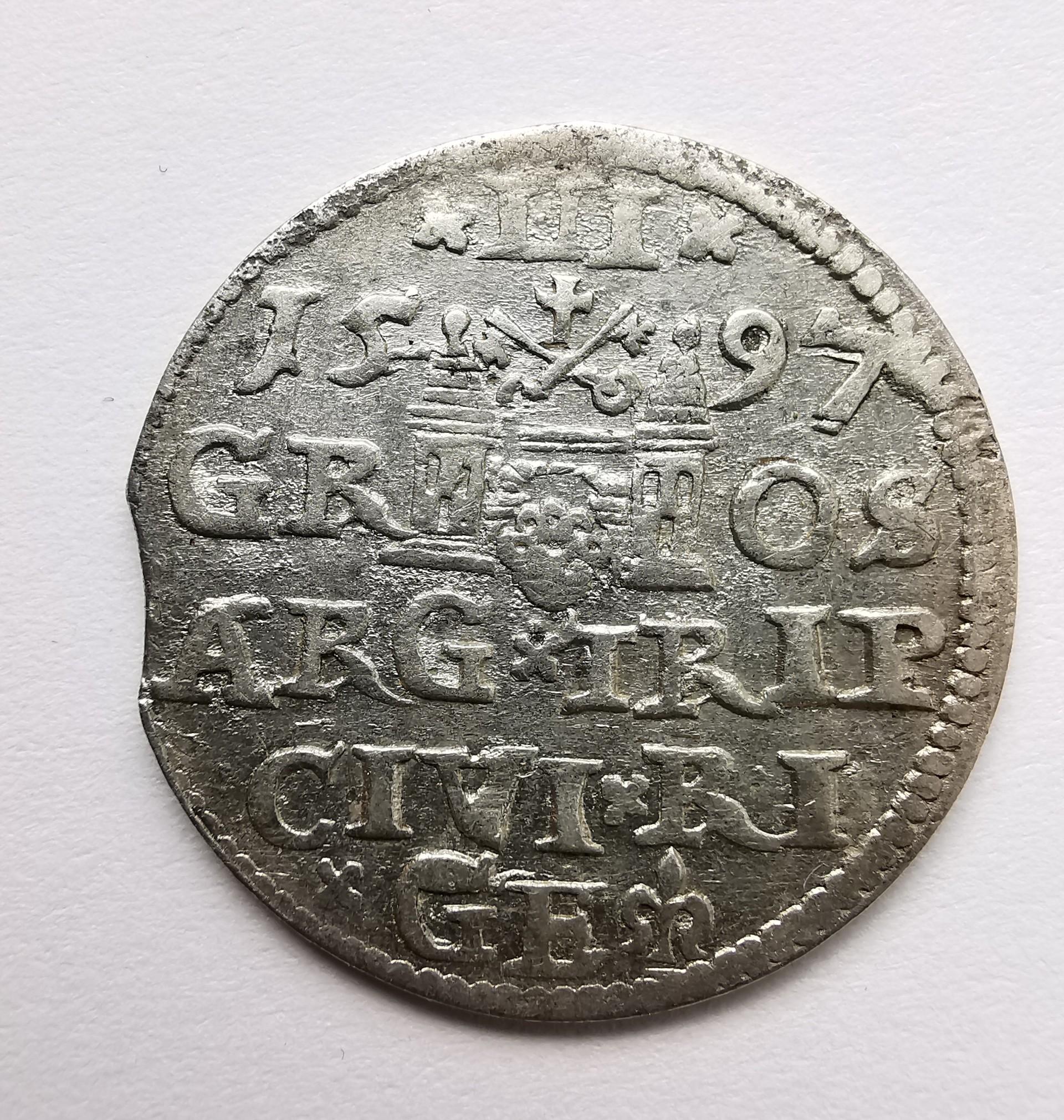 Rygos miesto 3 grašiai 1597 