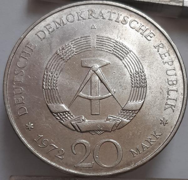 Vokietija - VDR 20 Markių 1972 Proginė (2297)