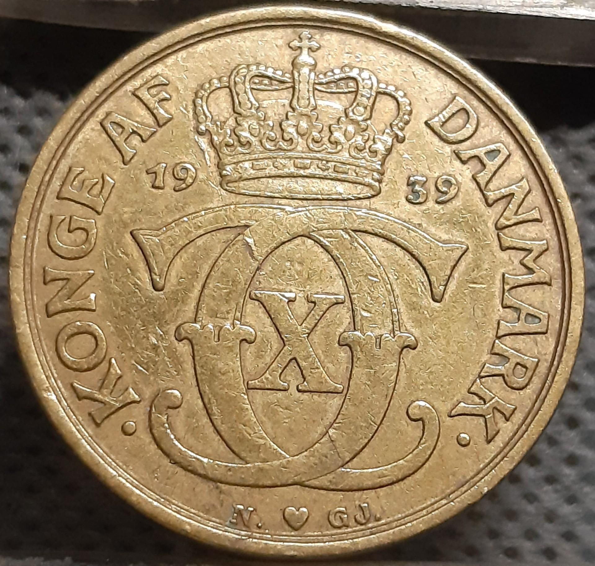 Danija 1 Krona 1939 KM#824 (2320)