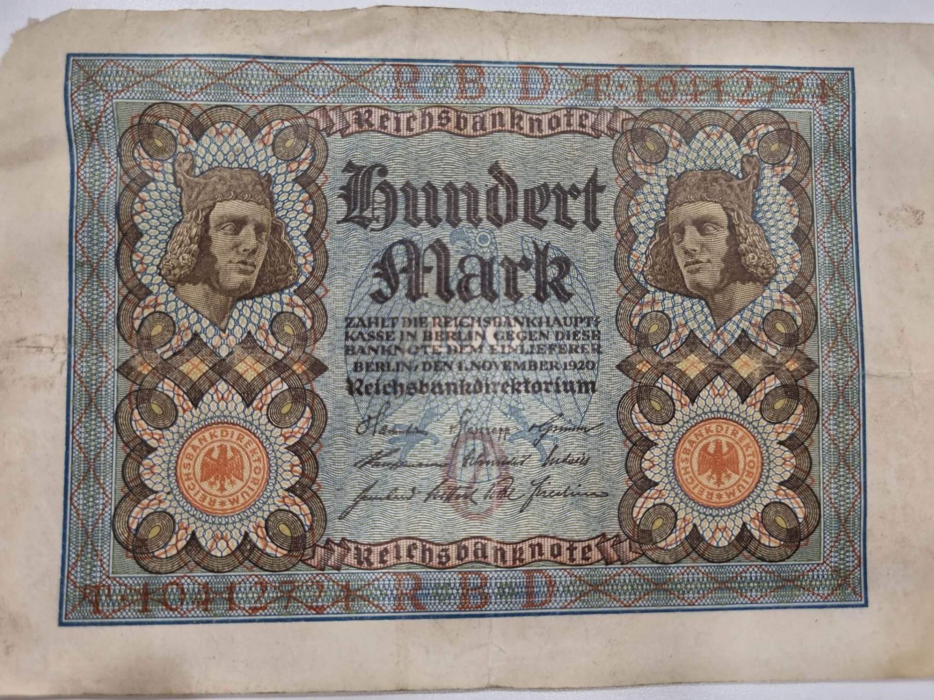 Reichsbanknote Hundert 100Mark - Berlyn 1920