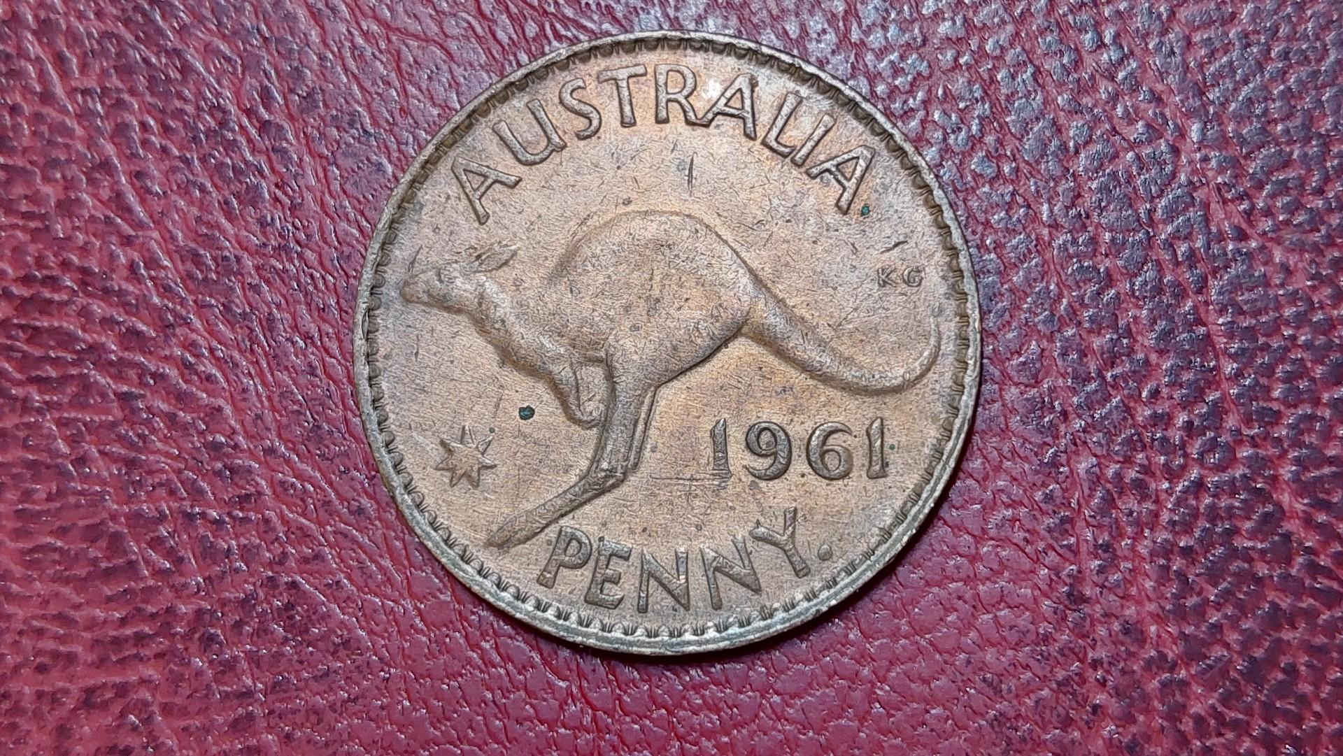 Australija 1 pensas, 1961 KM# 56