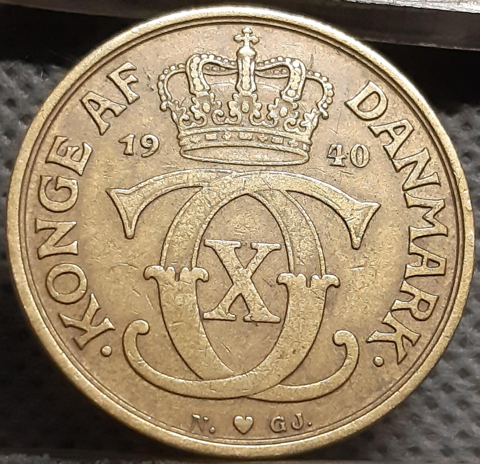 Danija 1 Krona 1940 KM#824 (2321)