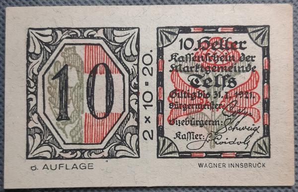 Austrija 10 Helerių 1921 N#270605 (2335)