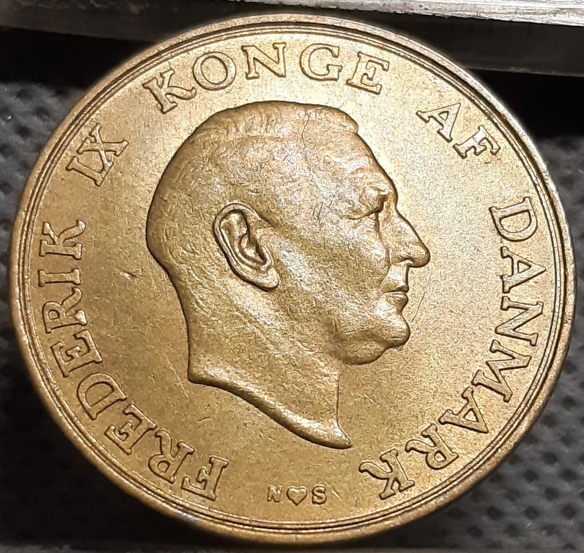 Danija 1 Krona 1953 KM#837 (2307)
