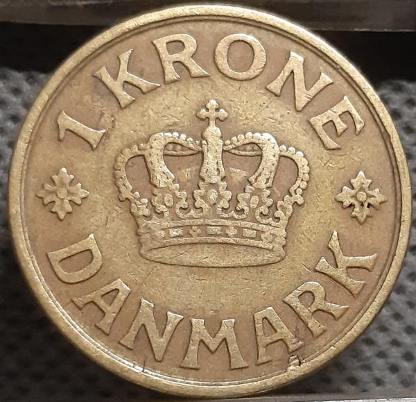 Danija 1 Krona 1925 KM#824 (2323)