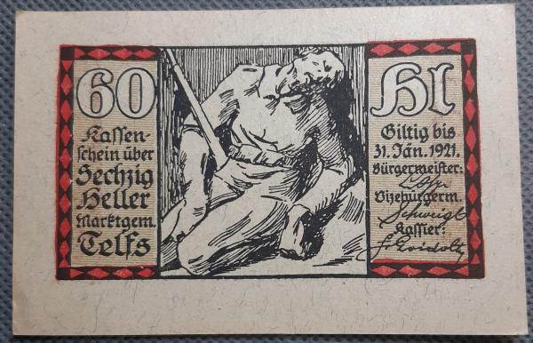 Austrija 60 Helerių 1921 N#270610 (2333)