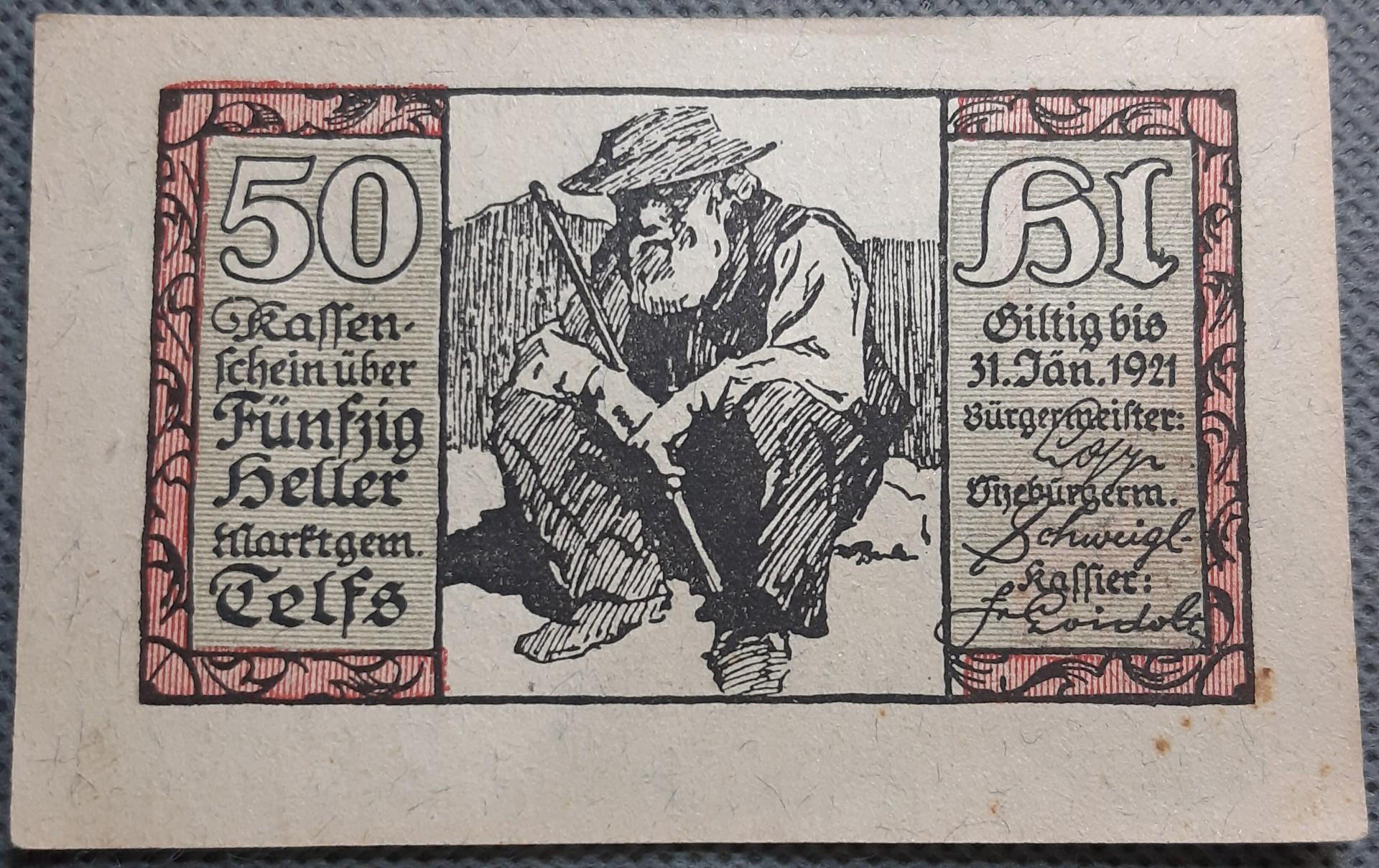 Austrija 50 Helerių 1921 N#270609 (2332)