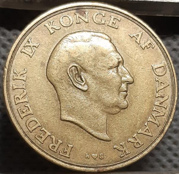 Danija 1 Krona 1952 KM#837 (2319)