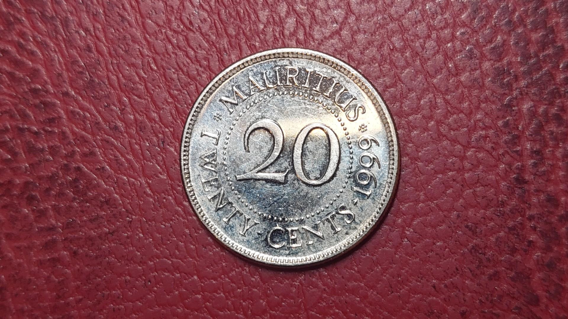 Mauricijus 20 centų, 1999 KM# 53