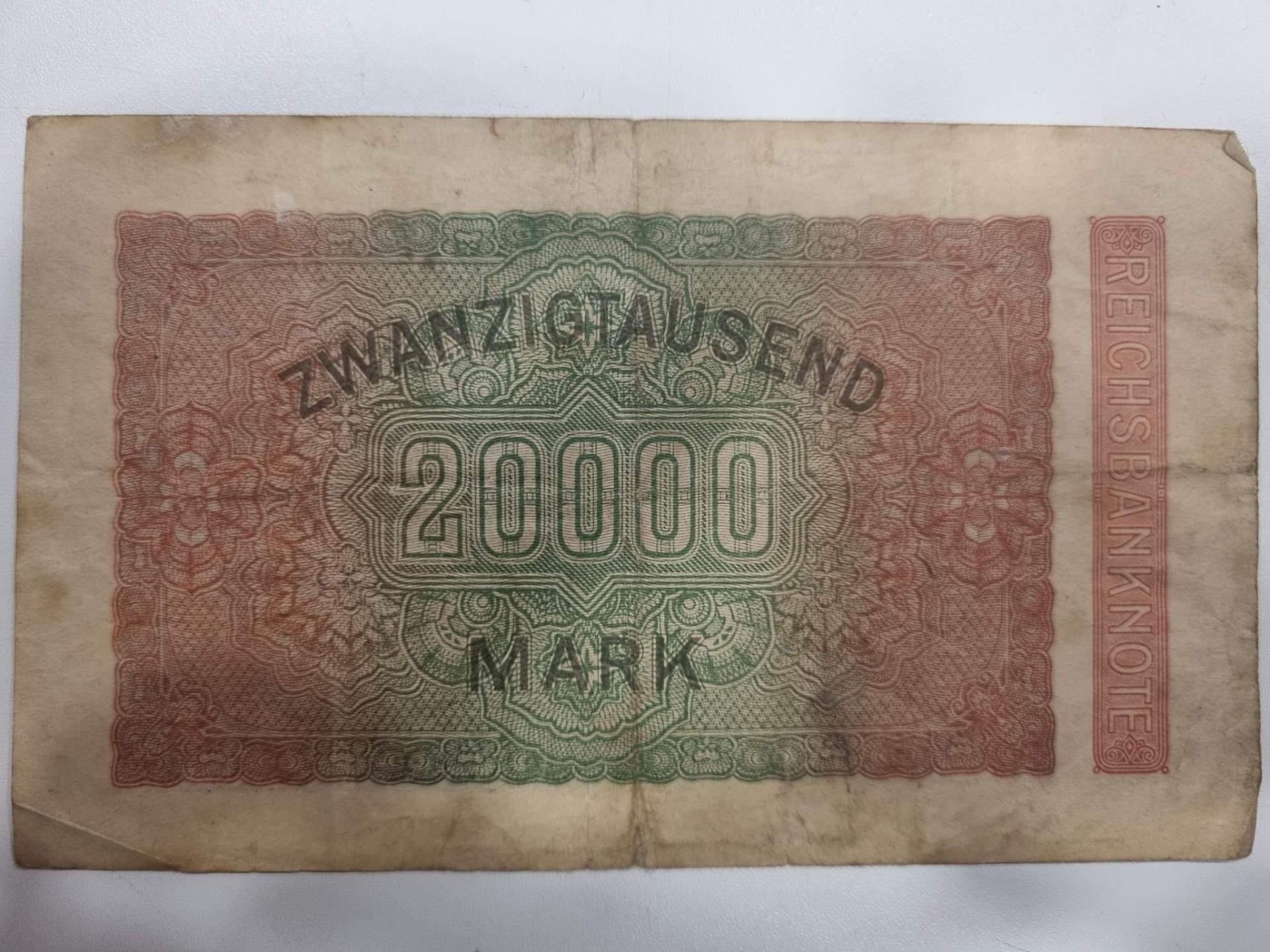 Vokietija Reichsbanknote 20000 Mark 1923